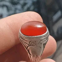 انگشتر عقیق کلوخه یمنی کهنه بکر بکر بکر