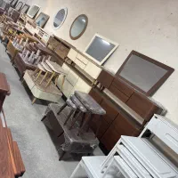 ست بوفه  آینه کنسول ‌روژان عسلی