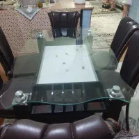 میز نهار خوری سالم تمیز 6نفره