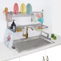 آبچکان رو میزی سینکی  پشت پنجره ای  سطل زباله ریلی