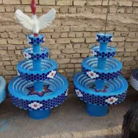 حوض حیاطی و آبنما کاشی کاری یا سیمانی