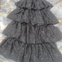 دامن طبقه ای مشکی
