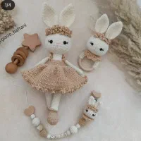 عروسک جغجغه بندپستونک بافت رنگبندی مختلف