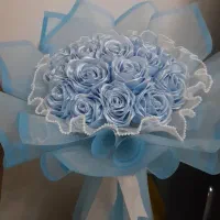 دسته گل رز روبانی دستساز ماندگار و خاص