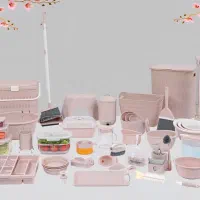 سرویس جهیزیه لیمون ۴۰ پارچه  (صورتی پاستیلی)