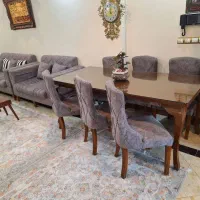 مبل اسپرت چستربامیزعسلی همراه ناهارخوری ۶نفره