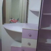 تخت mdf همراه ۲ کشو میز تحریر کتابخانه میز ارایش