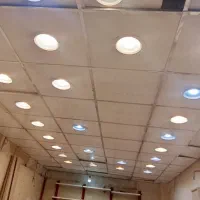 سقف کاذب مغازه با چراغ