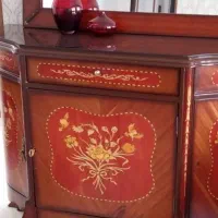 آینه کنسول معرق چوب گردو