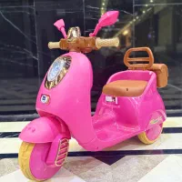 موتور شارژی وسپا باربی صورتی با ریموت کنترل