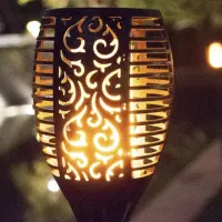 چراغ خورشیدی باغچه طرح شعله