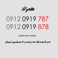 جفت کم یاب 0912.0919.787 و 0912.0919.878