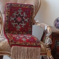 رو صندلی دستباف نو بدون کارکرد