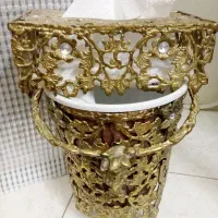 سطل وجادستمال کاغذی برنزی