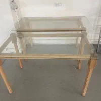 میز شیشه ای با چوب راش گرجستان
