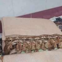 پرده شاین دار و سبز رنگ