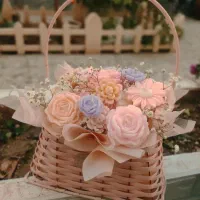 باکس شمع گل، شمع دکوری گیفت شمع،شمع معطر و دست‌ساز
