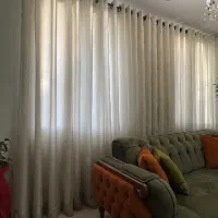پرده‌ی پانچ با چوب پرده و زیر پرده