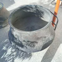 دیگ مسی کار کرده قدیمی