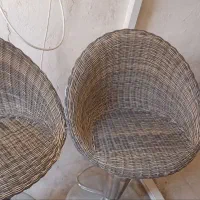 صندلی اپن مدل حصیری قهوه‌ای شکلاتی