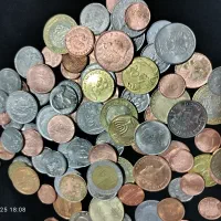 100 عدد سکه خارجی آمریکا انگلیس و ...