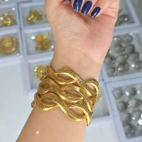 گردنبند اماراتی نقره النگوفیوژن نقره آبکاری طلا
