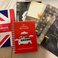 کتاب داستان زبان انگلیسی و دفتر لغت کاملا نو