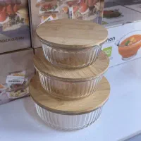 ست آبکش و لگن/ ظروف  پیرکس