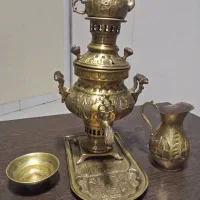سماور قوری برنجی  عطیقه  کمیاب  سنگین وزن