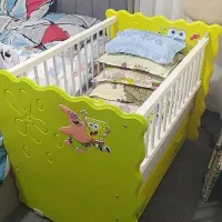 فروش تخت کودک همراه با تشک و گهواره