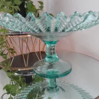 شیرینی خوری سبز آبی قدیمی خوشرنگ
