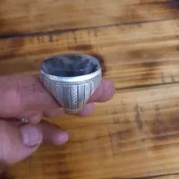 دستبند انگشتر ری احمدوموزینایت نقره و سنگ شجر