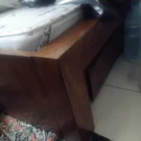 تخت یک نفره چوب واقعی با تشک رویال کاملا نو