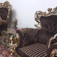 فروش ست ۹ نفره مبل استیل به همراه نهار خوری ۱۲ نفر|مبلمان خانگی و میز عسلی|تهران, شهرک ژاندارمری|دیوار