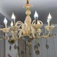 لوستر ۸ شاخه شیشه ای