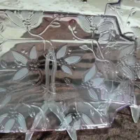 ظرف پذیرایی ظروف پذیرایی شیشه ای صورتی6نفره