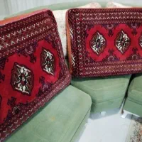 یک جفت پشتی دست باف سالم وتمیز
