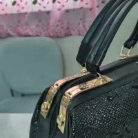 کیف مشکی مجلسی ماری کفش چرم قهوه ای طبی ۳۸ نادر
