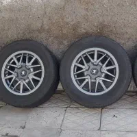 4حلقه رینگ 14لاستیک خرچنگی اصلی رنگ دودی