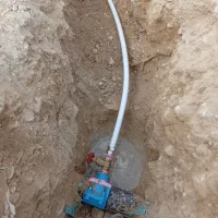 حفاری ونصب انشعاب آب از خط اصلی وشاه لوله