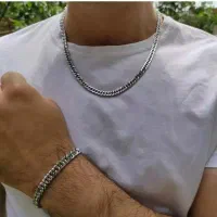 ست گردنبند دستبند کارتیر اسپرت رنگ ثابت