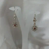گوشواره نقره کار ملیله زیورآلات خدیجه خاتون کد ۶۱۹