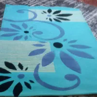 گلیم فرش 4متری فیروزه ای زیبا