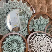 ماندالا دیوار کوب و صنایع دستی مکرومه