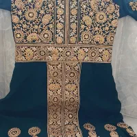 لباس مجلسی خارجی نوباشال بلندسبز یشمی زیبا