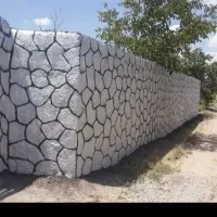سیمانکاری با طرح سنگ و رنگ کاری