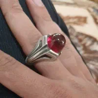 انگشتر نقره یاقوت