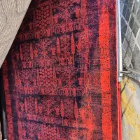 فرش بلوچی-قالیچه سنتی قرمز