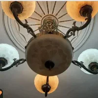 لوستر برنزی اصل اصل 5 شعله.