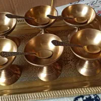 ست بستنی خوری برنجی